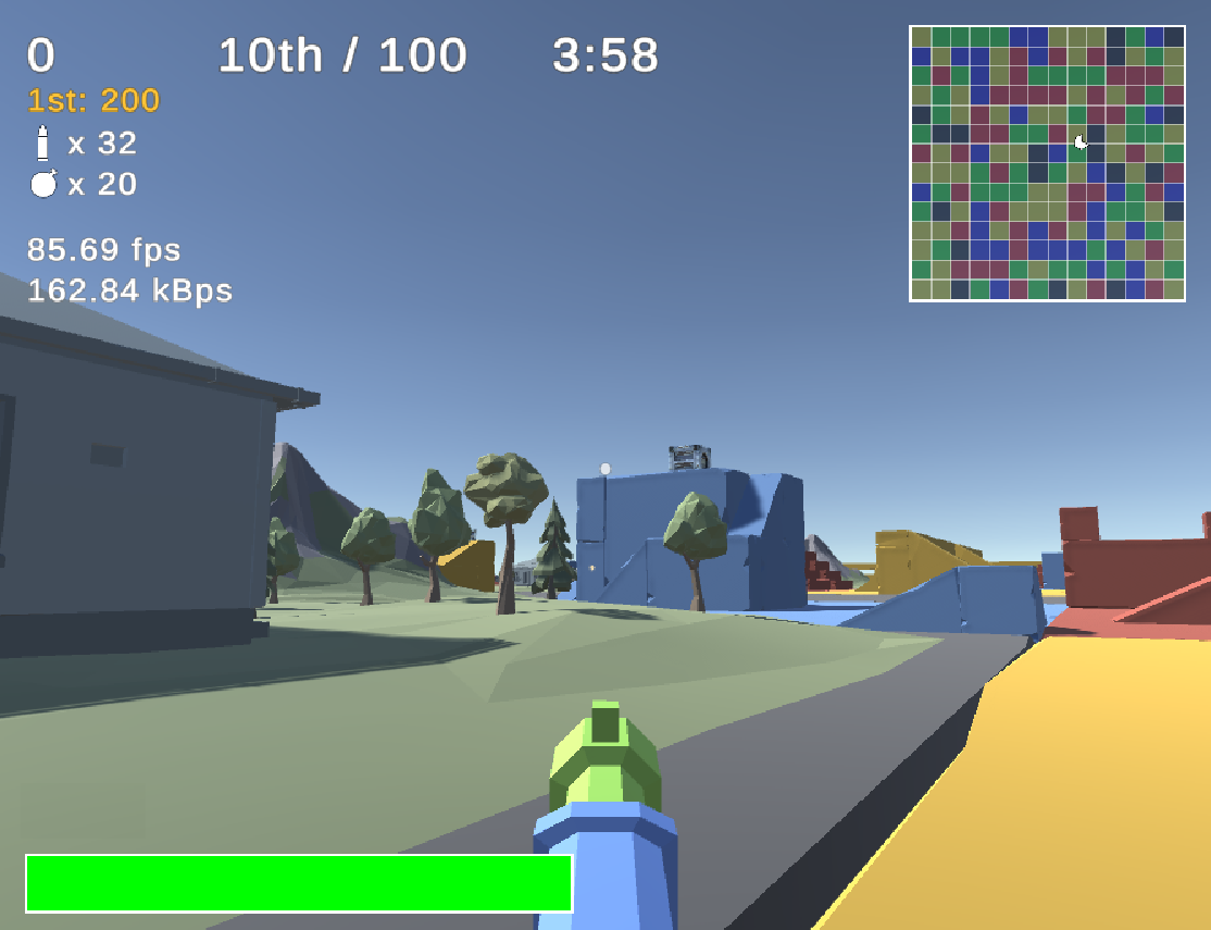 FPS 1K example project running in Unity