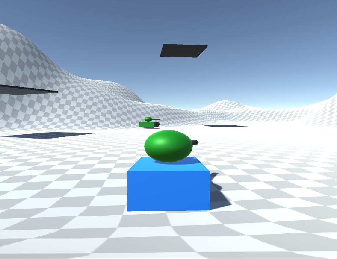 Parenting example project running in Unity
